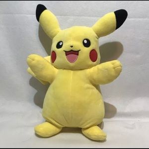 WCT Pikachu Plush Stuffed Animal Light Up Talks Works Yellow 10" Tall